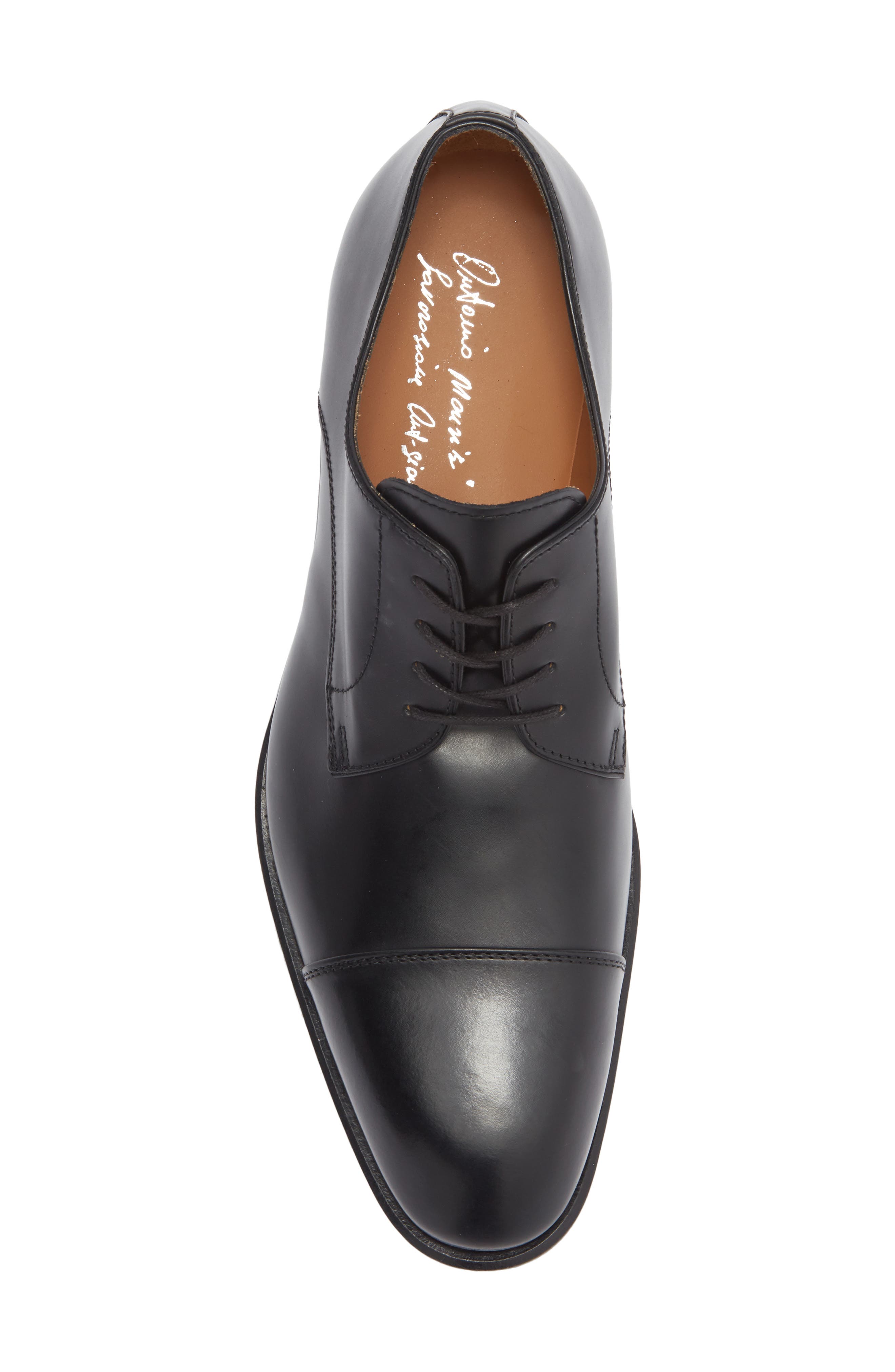 ANTONIO MAURIZI Cap Toe Derby, Alternate, color, Nero