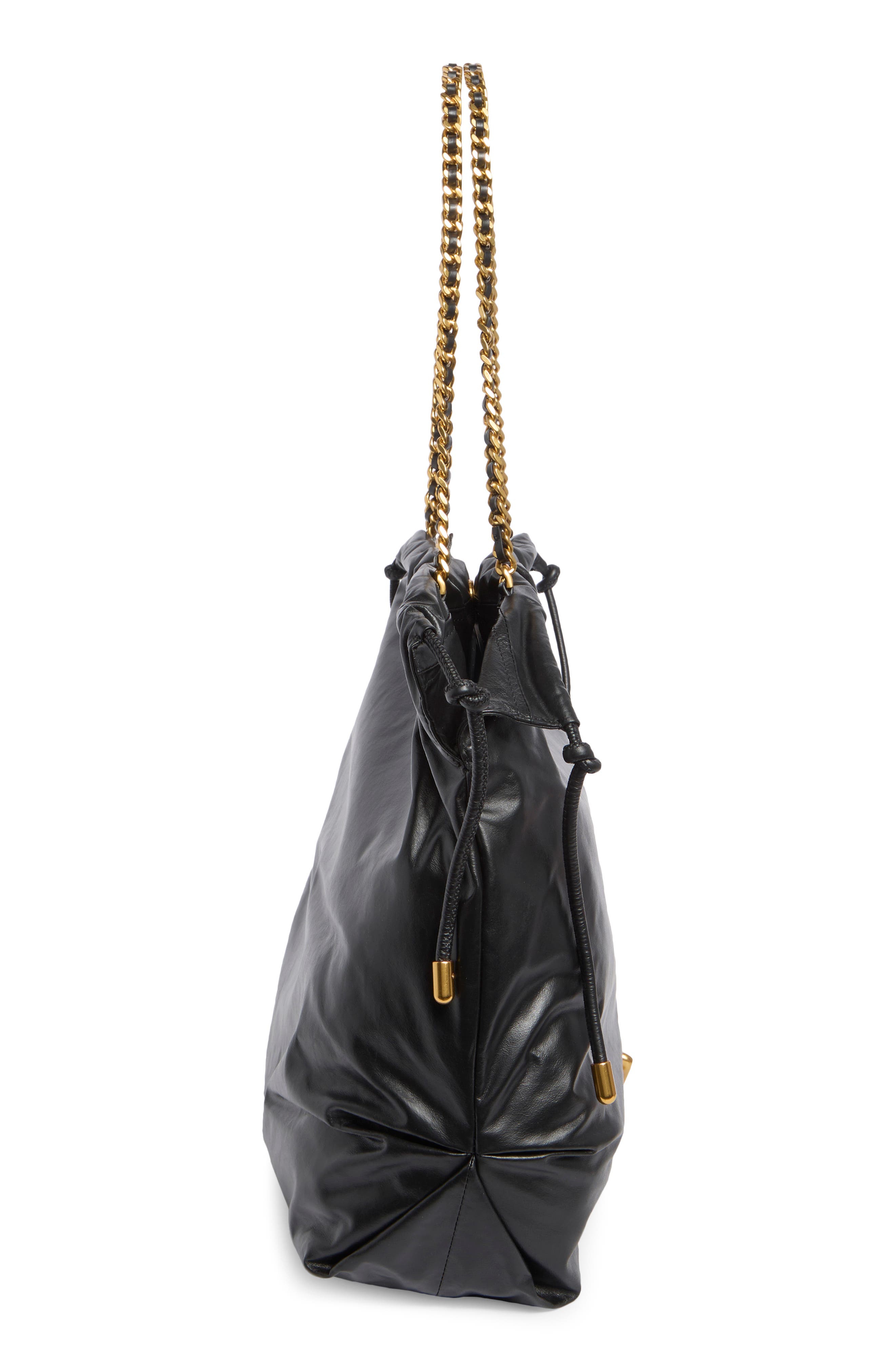 Zero Gravity Medium Leather Tote, Alternate, color, BLACK