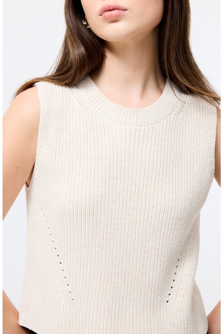 Mozart Crop Sweater Vest, Alternate, color, LIGHT OATMEAL