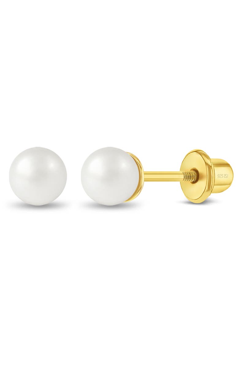 In Season Jewelry Freshwater Cultured Pearl Girl Earrings, Alternate, color, White