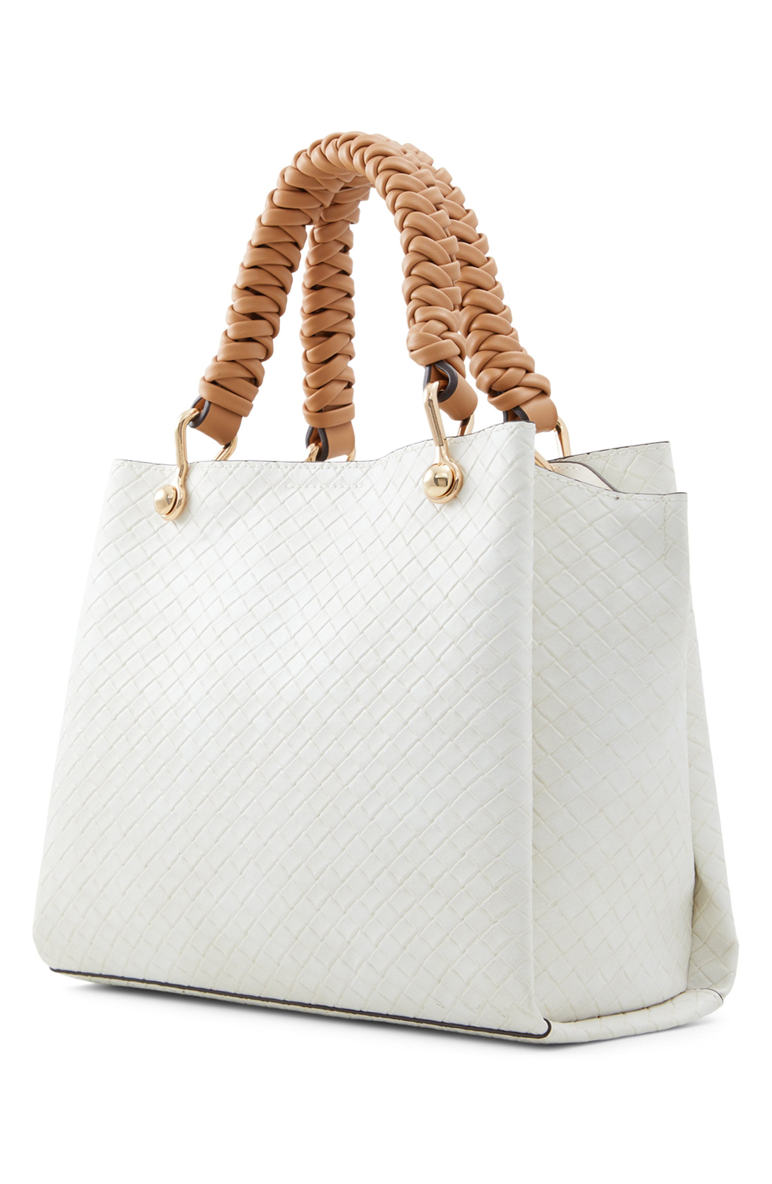 ALDO Gloadithh Faux Leather Tote, Alternate, color, Bone