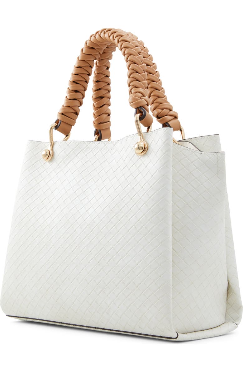 ALDO Gloadithh Faux Leather Tote, Alternate, color, Bone