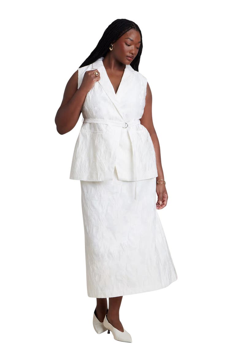 Floral Jacquard A Line Skirt, Alternate, color, COCONUT MILK