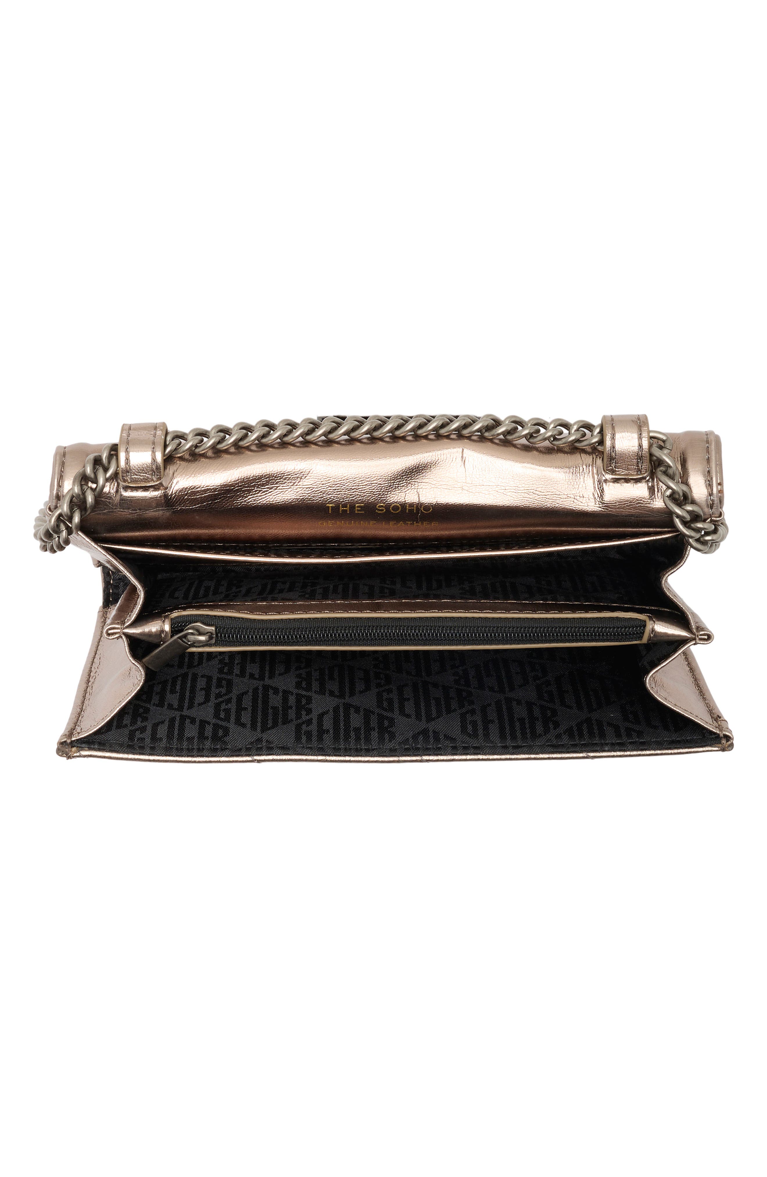 Soho Leather Wallet on a Chain, Alternate, color, RUST/ COPPER