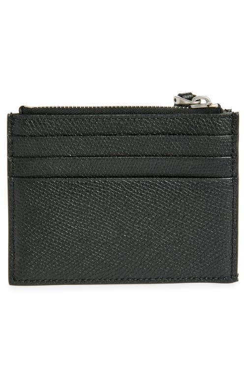 Valentino Garavani Vlogo Leather Card Case In Black