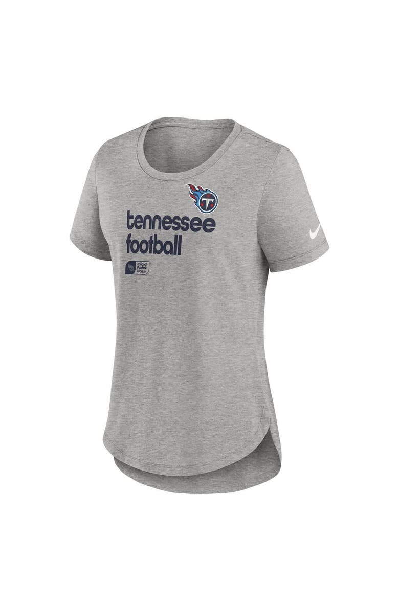 Nike Women's Nike Heather Gray Tennessee Titans Team Shout Out Tri-Blend T-Shirt, Alternate, color, Heather Gray
