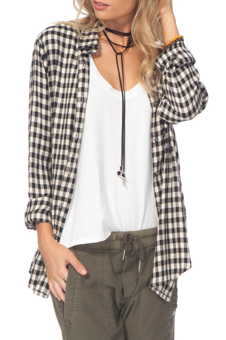 Gemma Shirt, Main, color, BLACK
