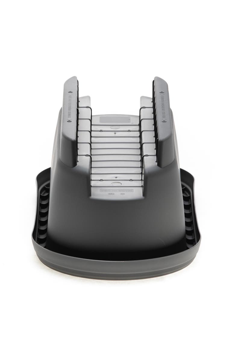 Bloem Modica Deck Rail Round Planter, Charcoal Gray, Alternate, color, Gray