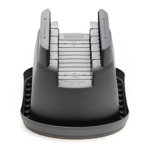 Bloem Modica Deck Rail Round Planter, Charcoal Gray In Gray