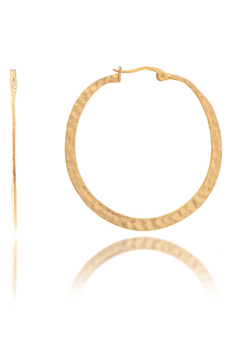 RIVKA FRIEDMAN 18K Gold Clad Hammered Hoop Earrings, Main, color, 