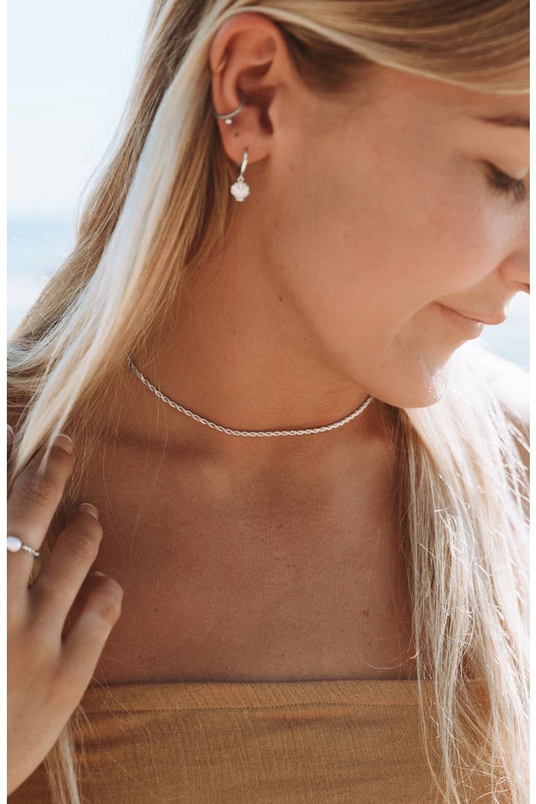 Calvi Rope Chain Necklace, Alternate, color, Silver