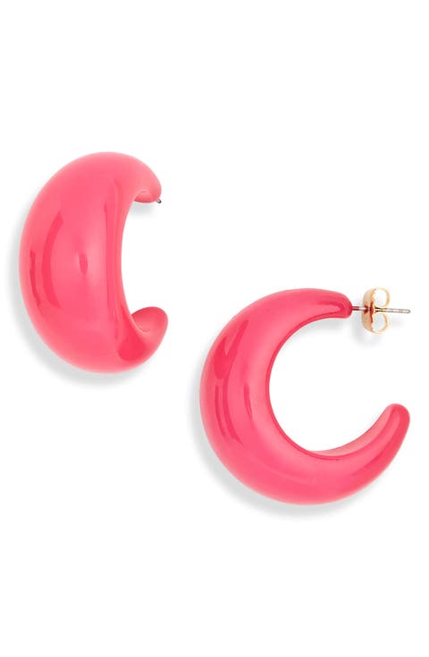 Puffy Resin Hoop Earrings