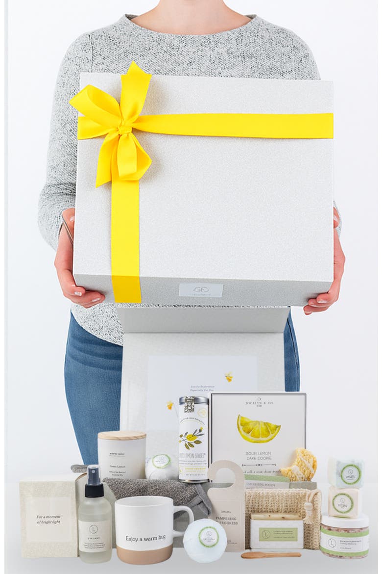 Get Well Gift Basket, All Natural Care Package, Main, color, Name on Lid