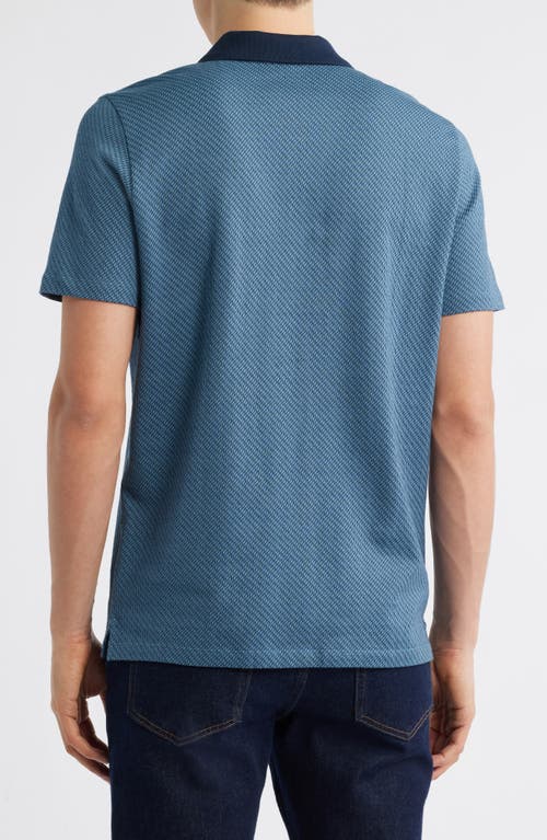 Robert Barakett Lake City Johnny Collar Polo In Blue