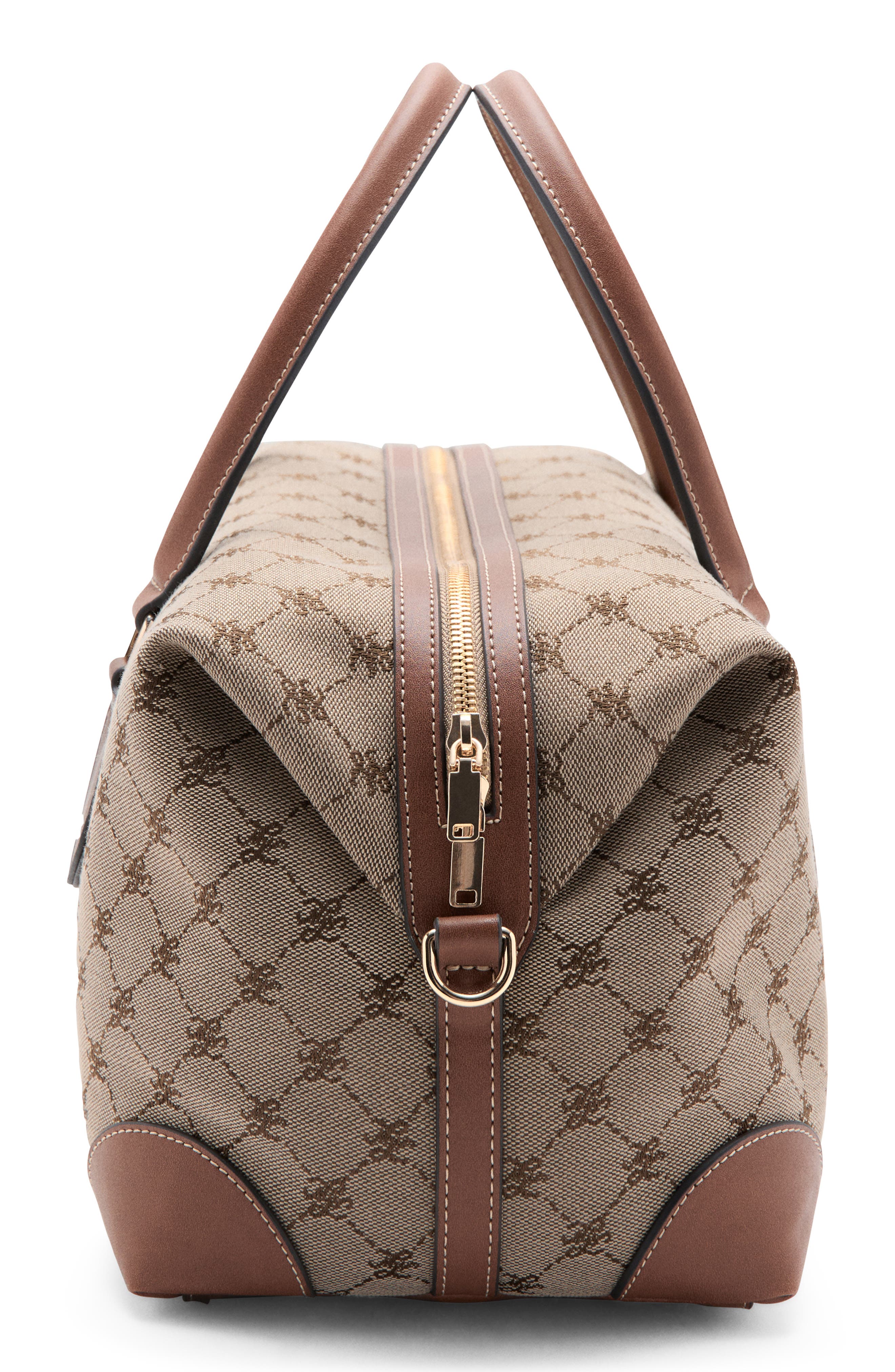 Logo Jacquard Bowling Bag, Alternate, color, LEATHER