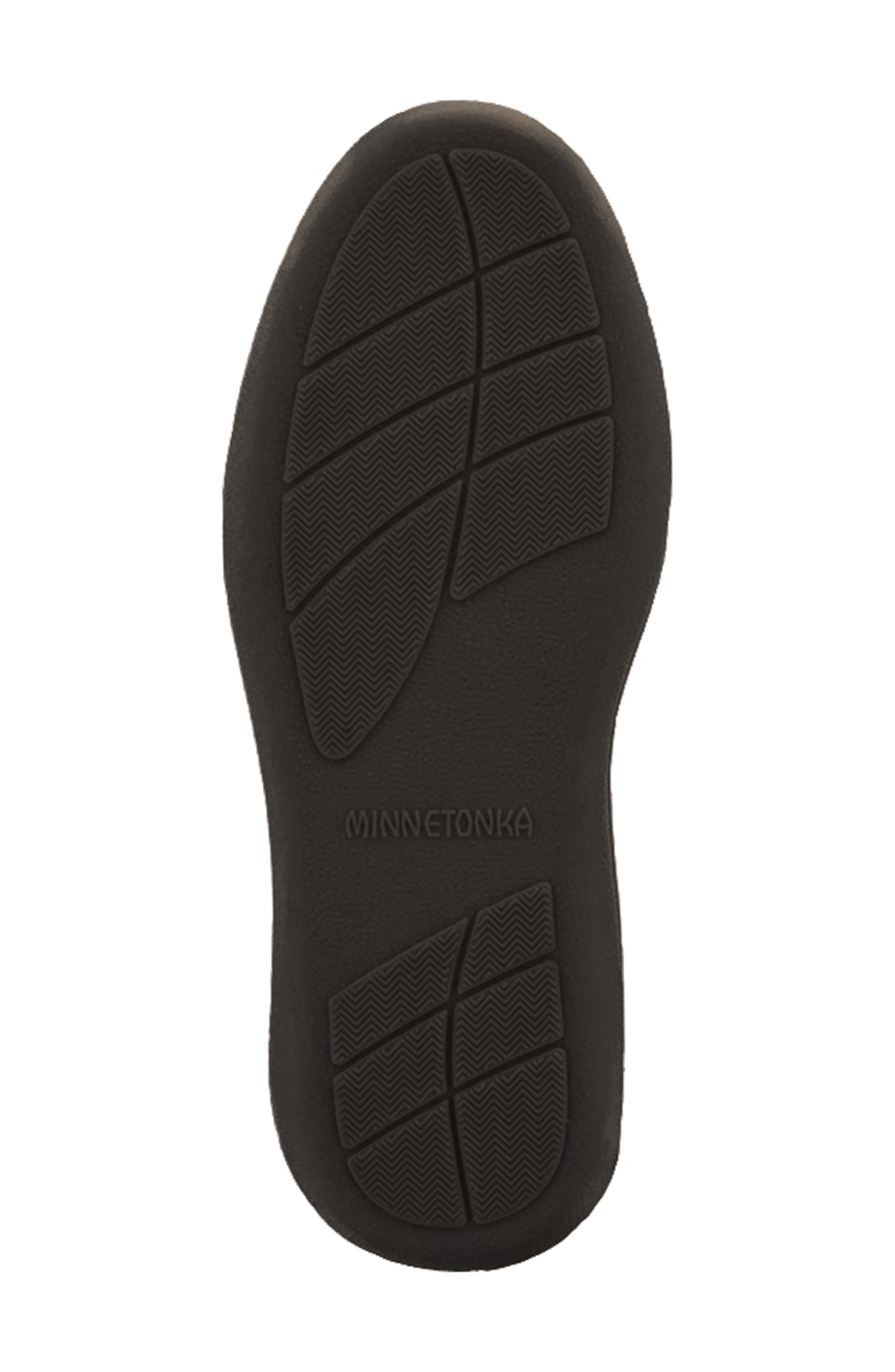 Minnetonka Genuine Shearling Lined Driving Shoe, Alternate, color, Black