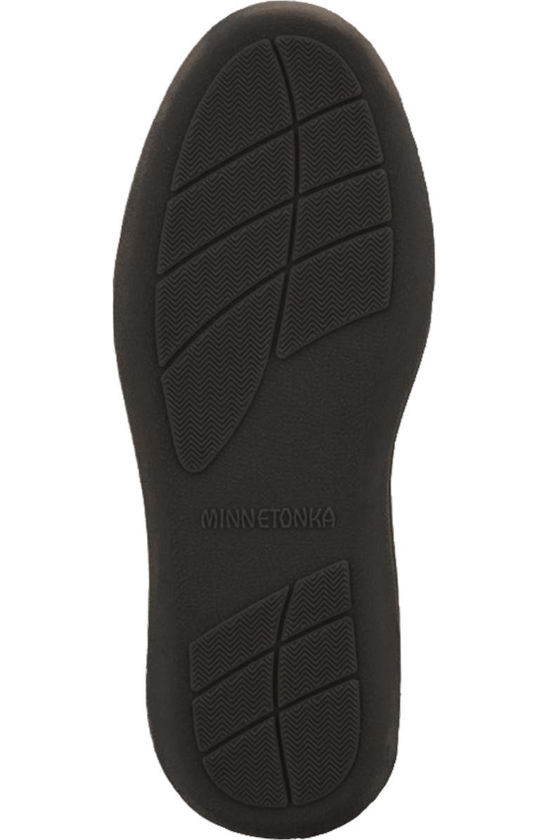 Minnetonka Genuine Shearling Lined Driving Shoe, Alternate, color, Black