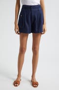 ATM Anthony Thomas Melillo Heavyweight Linen Belted Shorts