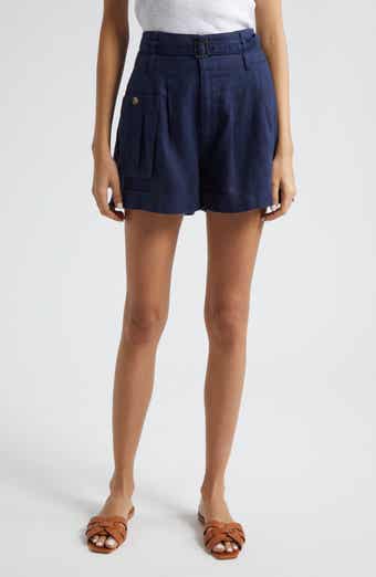 ATM Anthony Thomas Melillo Heavyweight Linen Belted Shorts