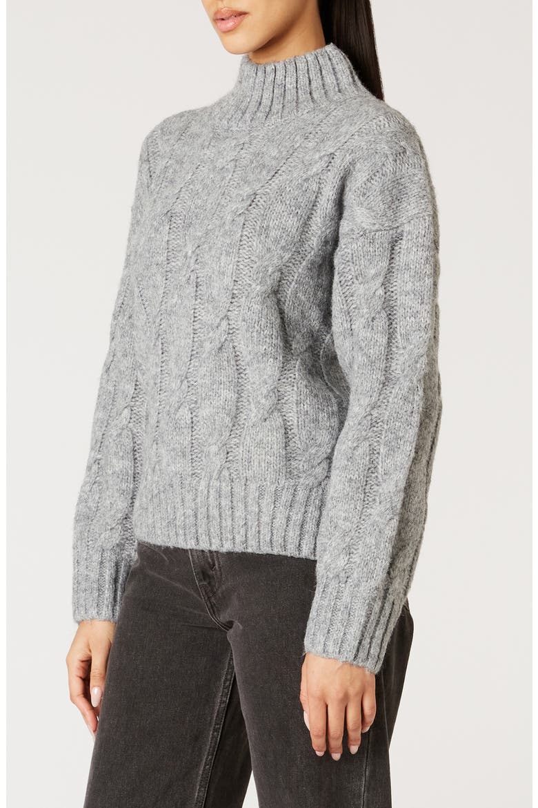 Fiji Turtleneck Sweater, Alternate, color, HEATHER GREY