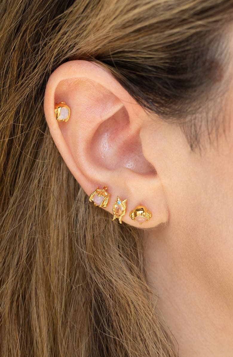 Girls Crew Women of Star Wars<sup>™</sup> Set of 4 Mismatched Stud Earrings, Alternate, color, Gold