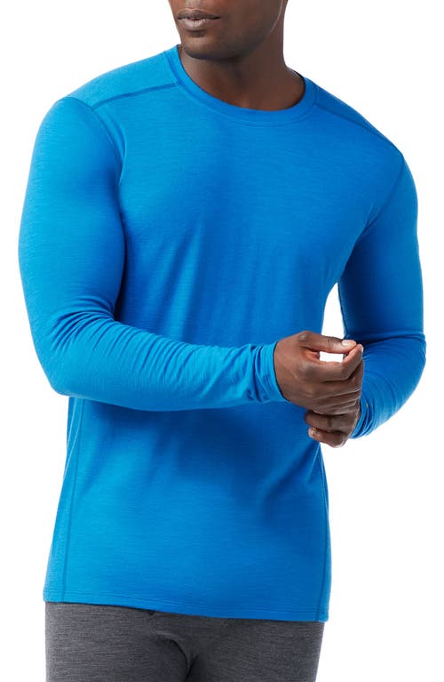 Smartwool Classic All Season Merino Base Layer Long Sleeve Crewneck Top In Nival Blue