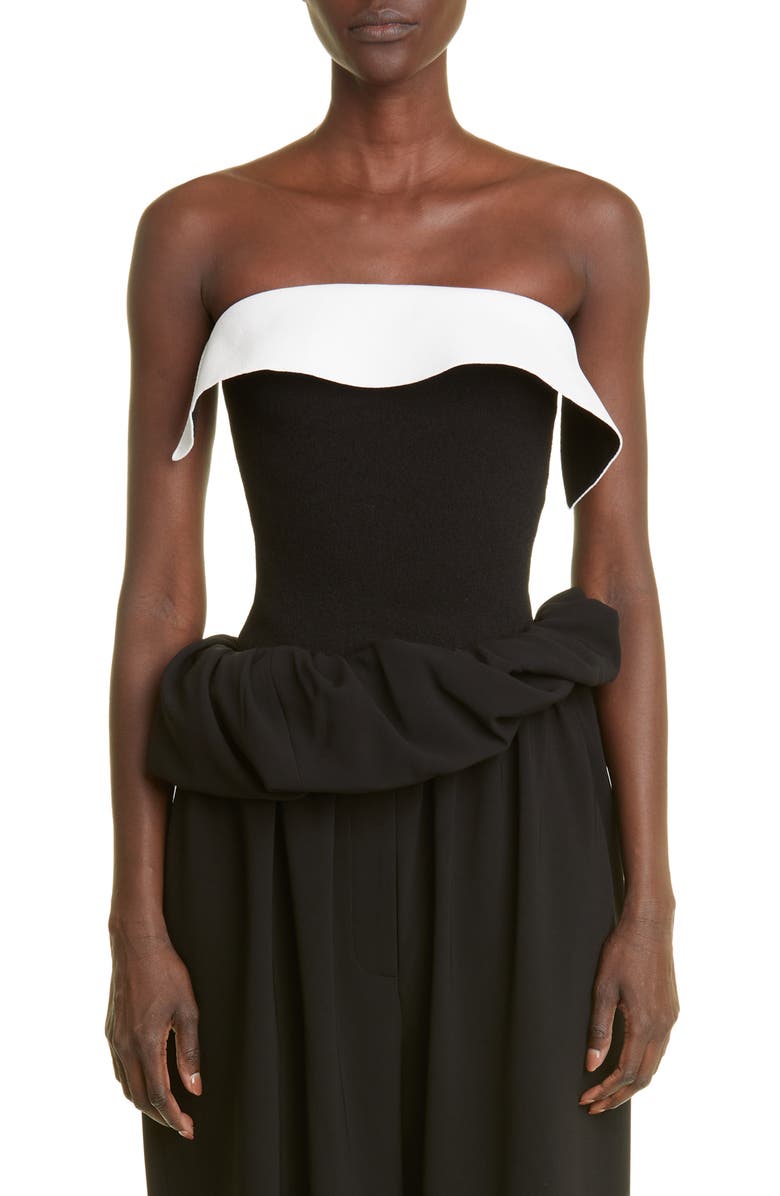Proenza Schouler Strapless Ruffle Top, Main, color, 