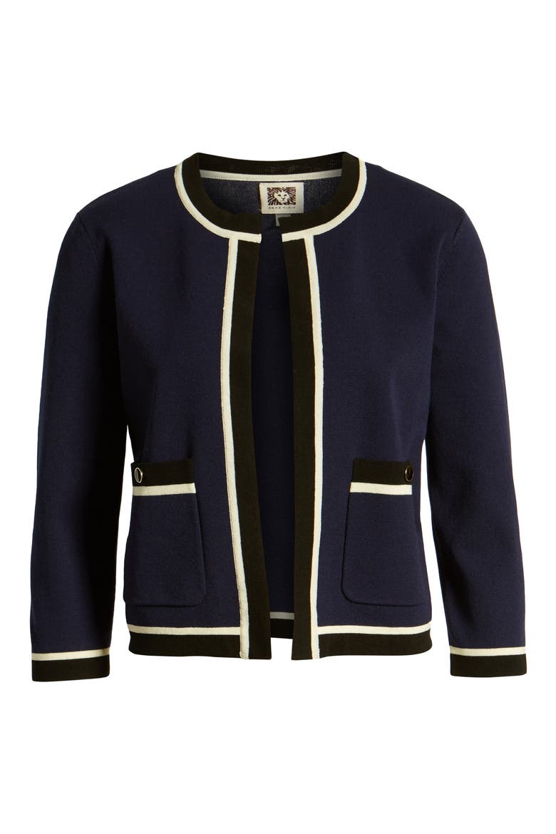 Crop Cardigan, Alternate, color, DISTANT MOUNTAIN/ ANNE WHITE