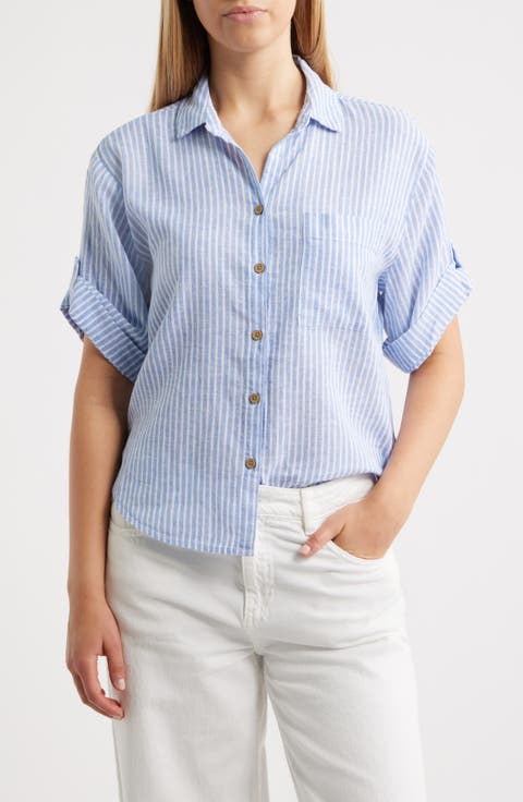 Mason Short Sleeve Stripe Button-Up Shirt
