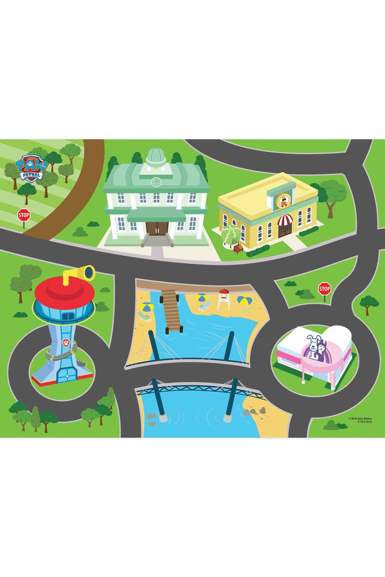 Deluxe Paw Patrol Floor Playmat & Toy Car, Main, color, Multicolored