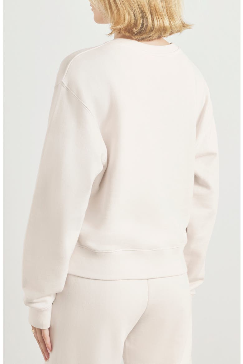 Laguna Lounge Cotton Crewneck Sweater, Alternate, color, MOONSTONE WHITE