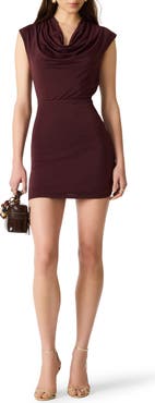 Steve Madden Leticia Cowl Neck Minidress