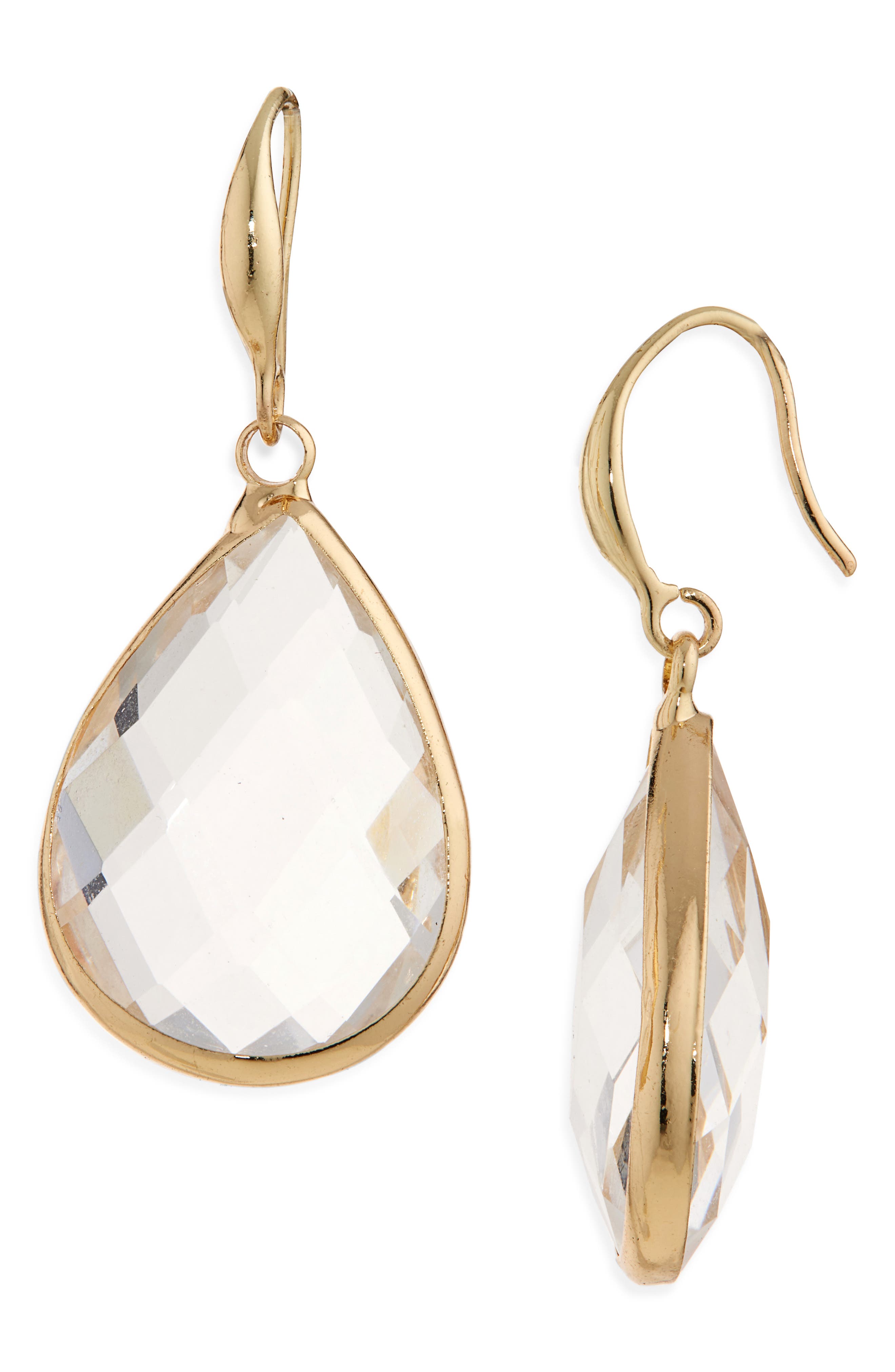 Cara Glass Stone Drop Earrings