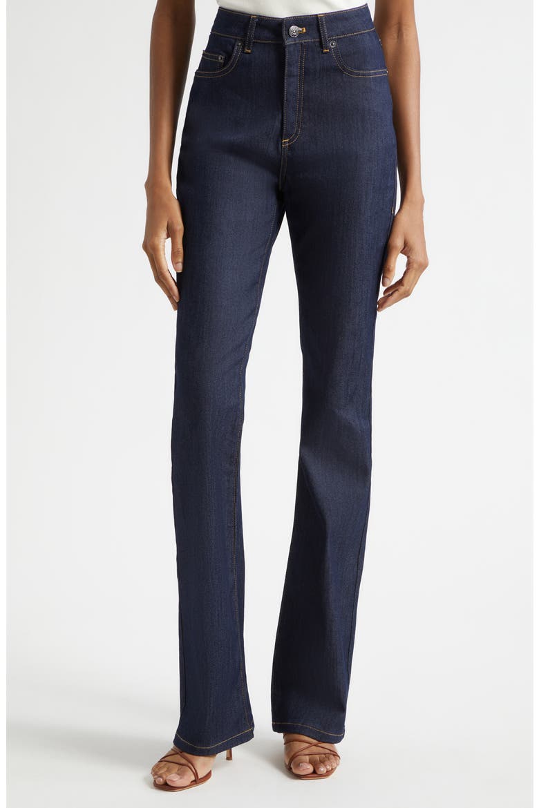 Stevie High Waist Straight Leg Jeans, Main, color, INDIGO