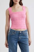 Free People Love Letter Floral Knit Camisole