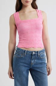 Free People Love Letter Floral Knit Camisole