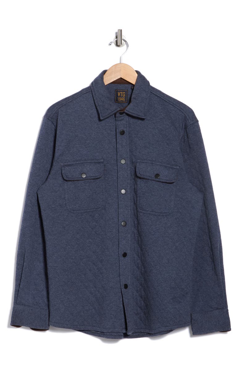 Vintage 1946 Quilted Shirt Jacket, Alternate, color, Navy Heather