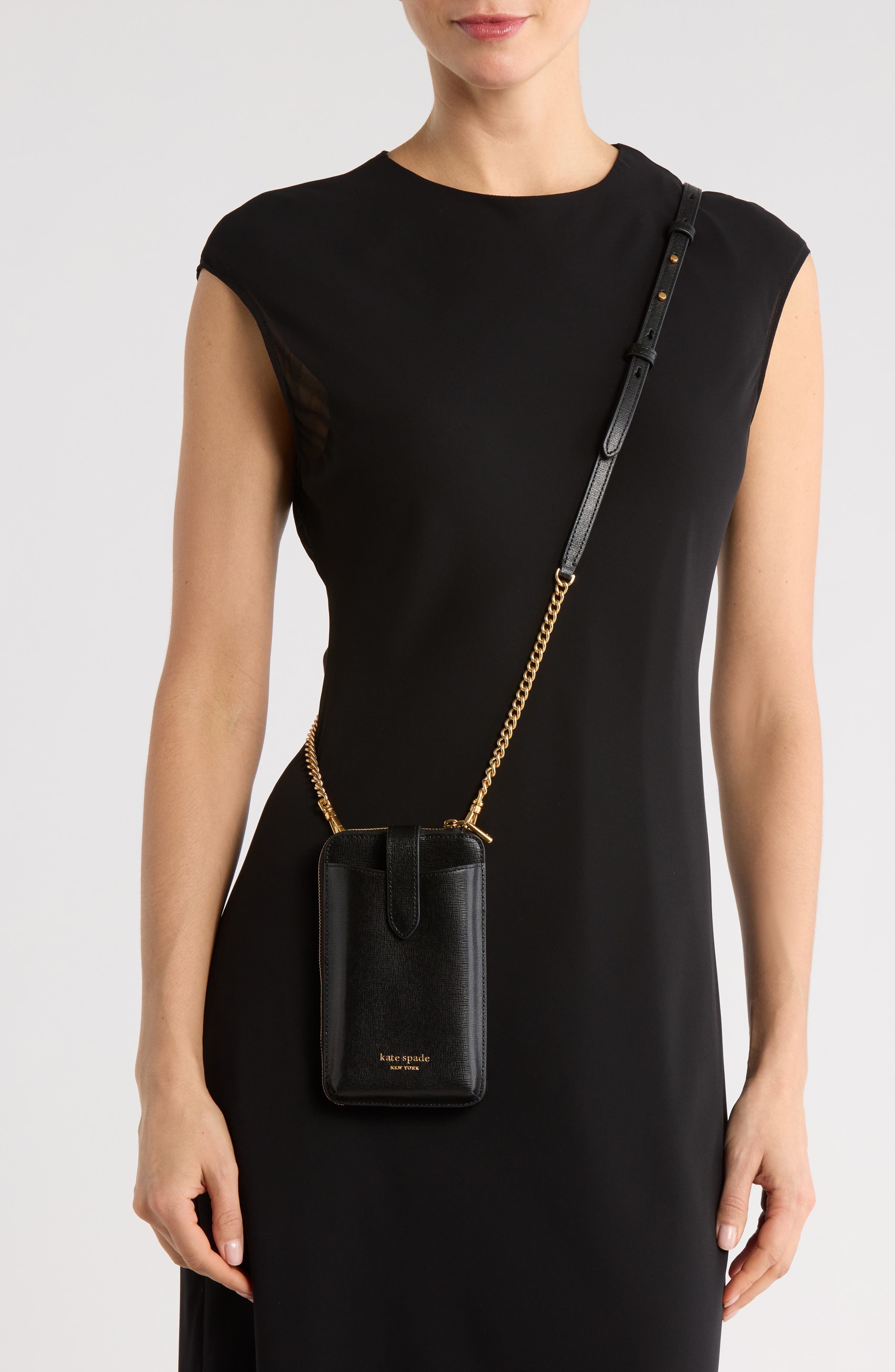 morgan north south crossbody bag, Alternate, color, BLACK