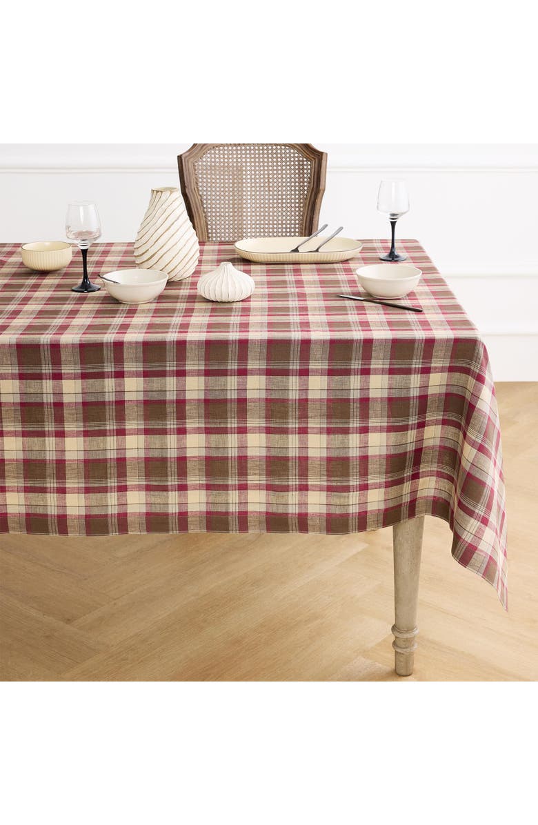Solino Home Linen Tablecloth - Rustic Plaid, Main, color, Rustic Multicolor