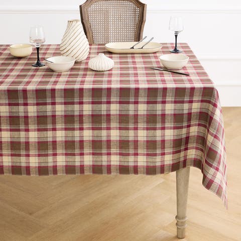 Linen Tablecloth - Rustic Plaid