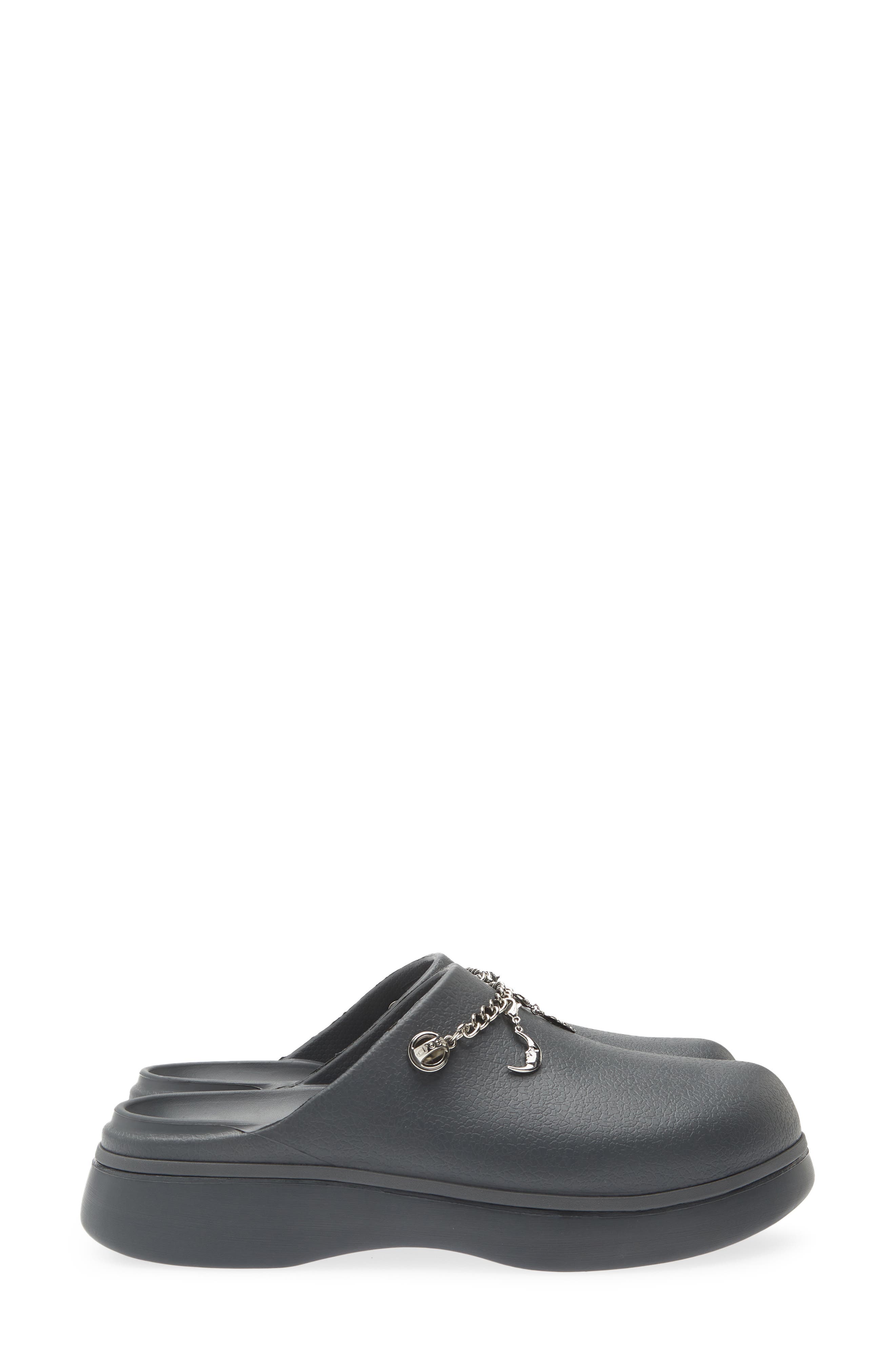 Dylan Notched Boho Clog, Alternate, color, CARBON