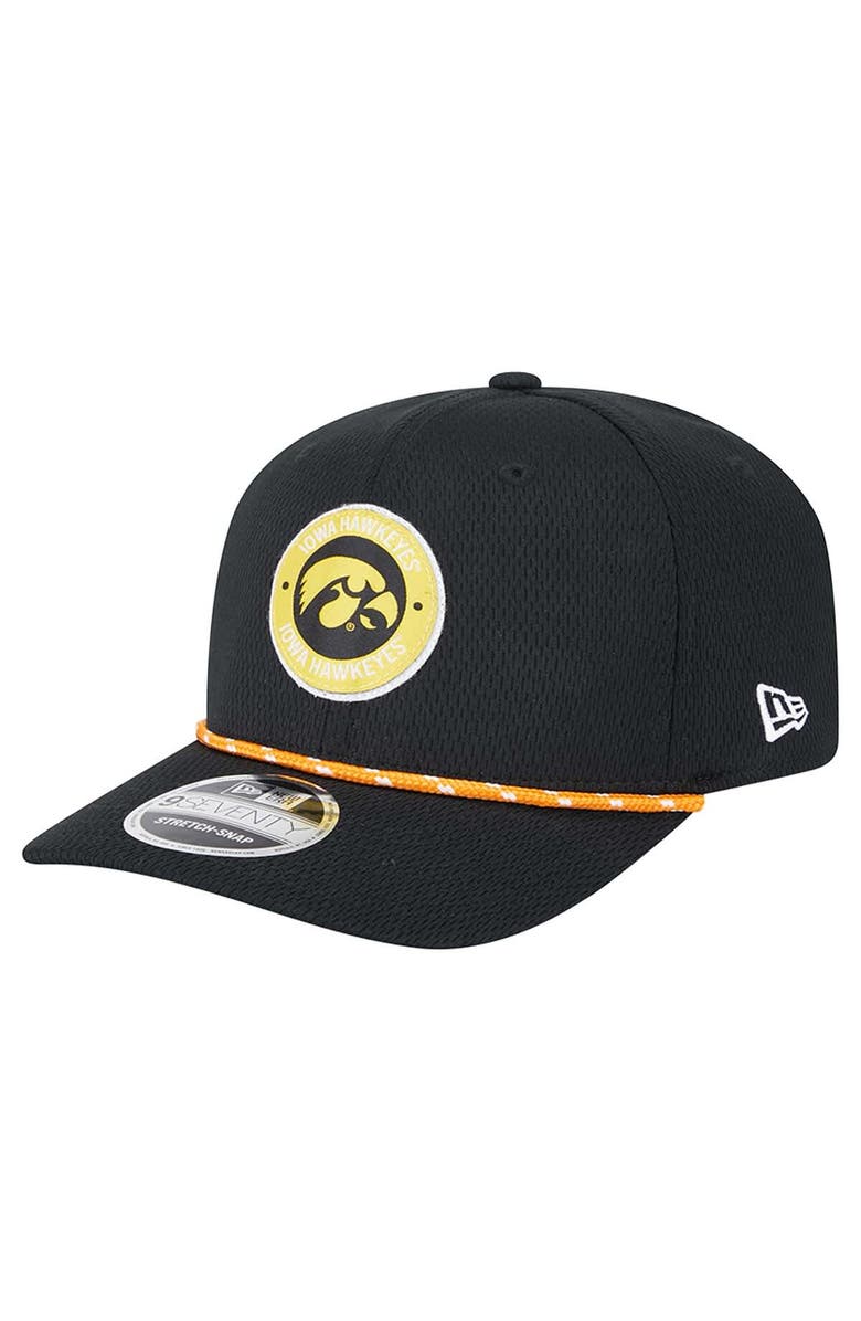 New Era Men's New Era Black Iowa Hawkeyes COOLERA 9SEVENTY Rope Stretch-Snap Hat, Alternate, color, Black