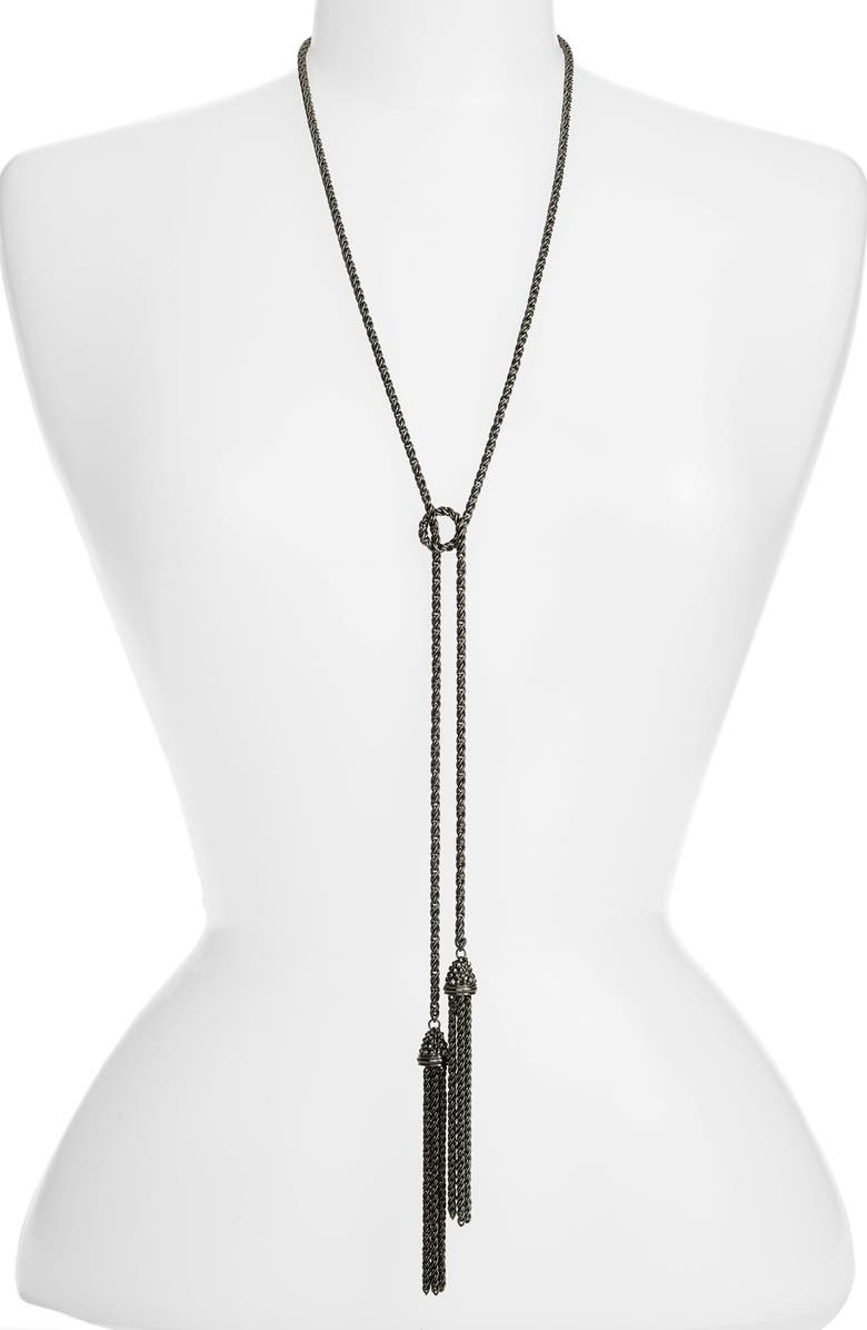 Kendra Scott 'Jake' Lariat Pendant Necklace, Main, color, 