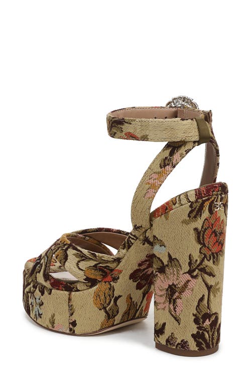Sam Edelman Savannah Glow Ankle Strap Platform Sandal In Multi