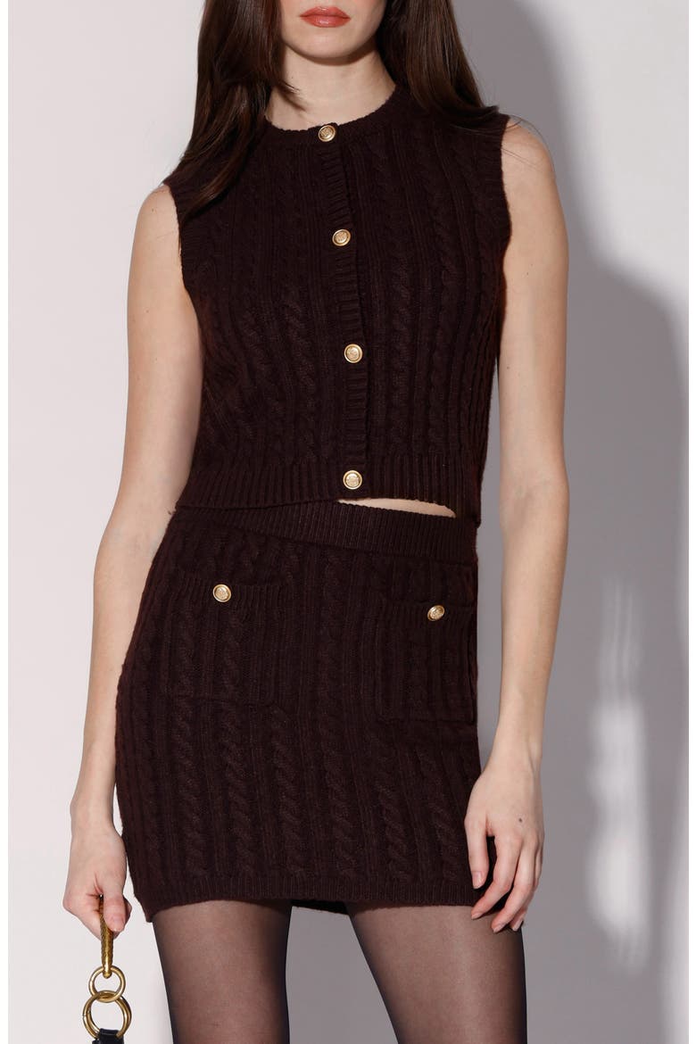 Gemma Cable Stitch Sweater Tank, Main, color, PLUM