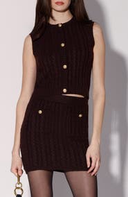 Walter Baker Gemma Cable Stitch Sweater Tank