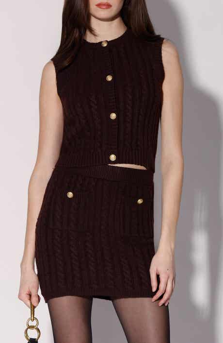 Walter Baker Gemma Cable Stitch Sweater Tank