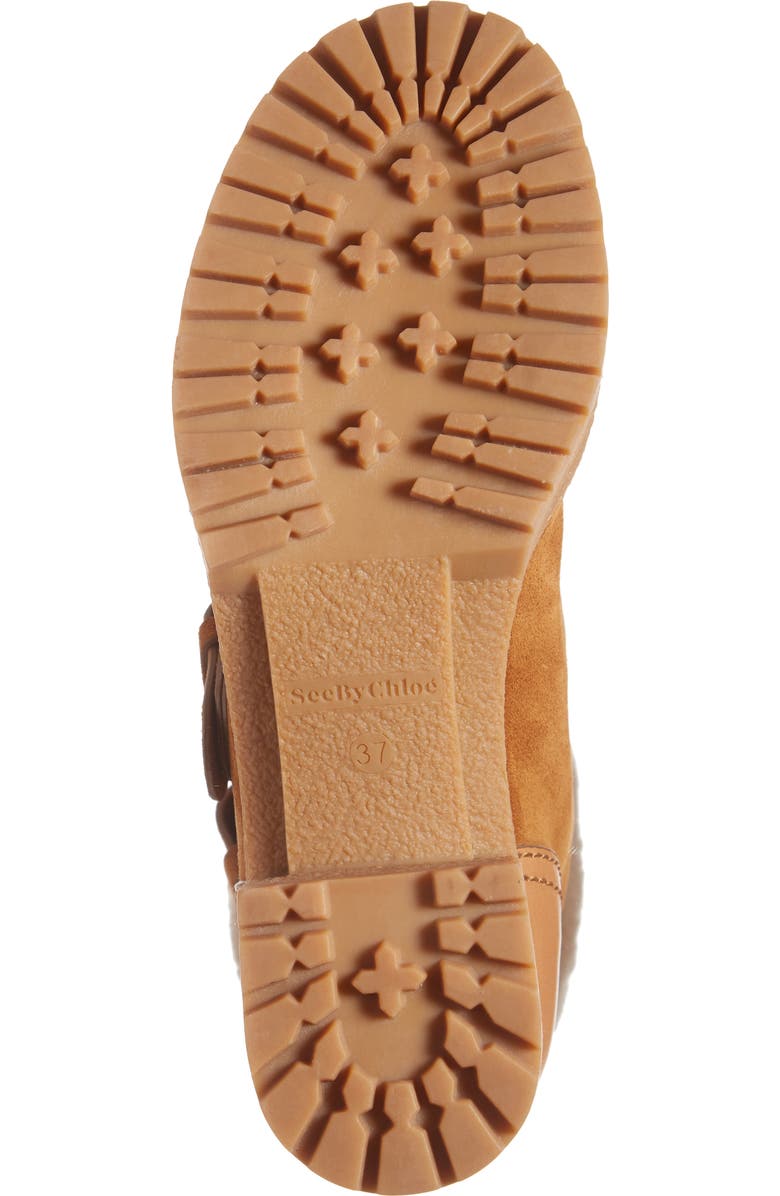 See by Chloé Brandie Genuine Shearling Buckle Bootie, Alternate, color,