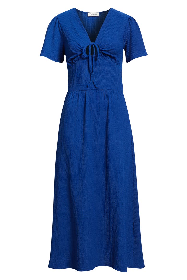 Keyhole Midi Dress, Alternate, color, ROYAL