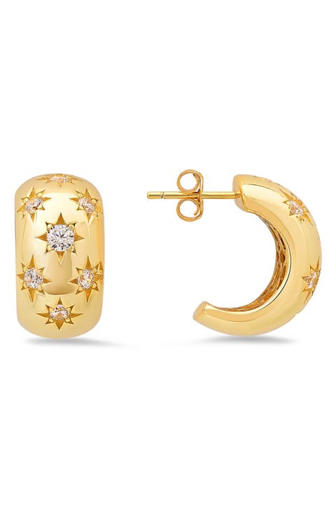 Chunky Celestial Hoop Earrings